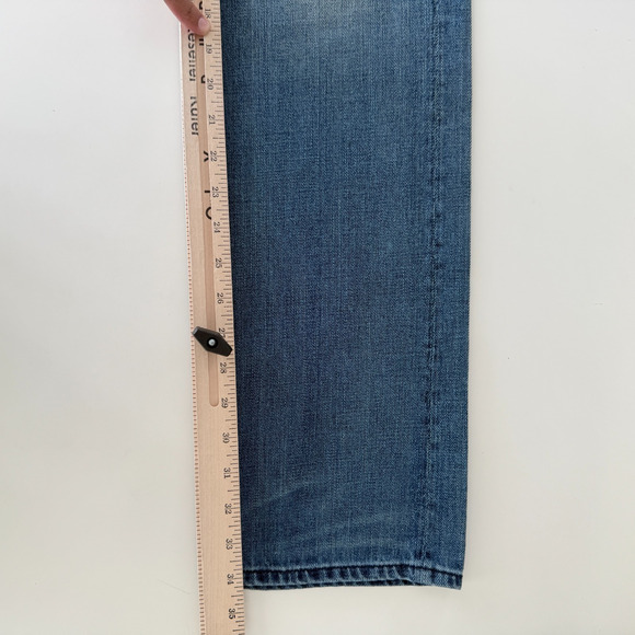 3x1 Jeans Mens 34x34 Blue M3 Selvedge Slim Straight Faded Drigs Denim Button Fly - Picture 12 of 13